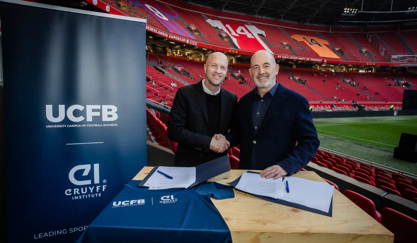 Johan Cruyff Institute and University Campus of Football Business (UCFB) announce a global partnership in sports education.