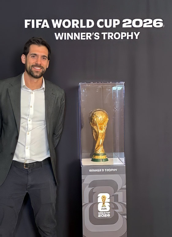 Adrià Carrillo works on the organization of the FIFA World Cup 2026 as Media Partnerships Relations Manager.